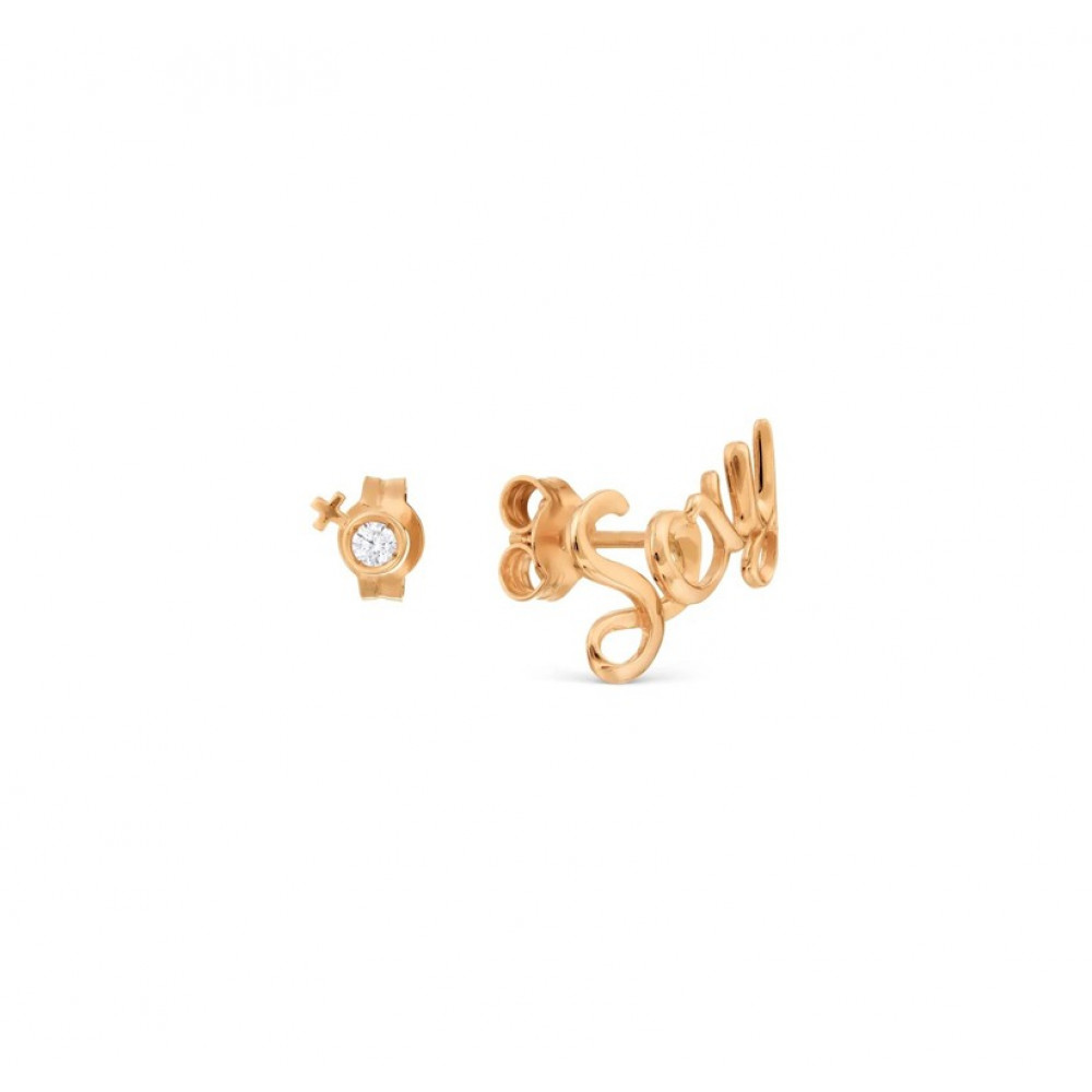 Red Gold  stud earrings 10202Б072 "Sexy"