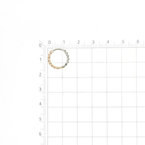 Серьги-кольца 130629453 из красного золота 585 пробы покрытие родий