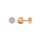Red Gold  stud earrings 025795 with pheanite