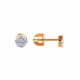 Red Gold Earrings 029375 with pheanite