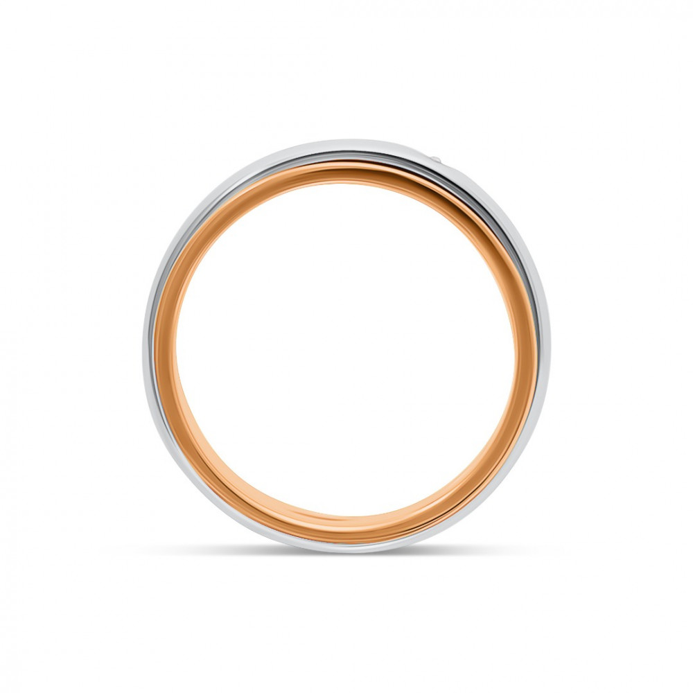 Золотое обручальное кольцо 4 мм 585 с бриллиантом