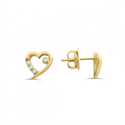 Gold earrings 585 with diamonds