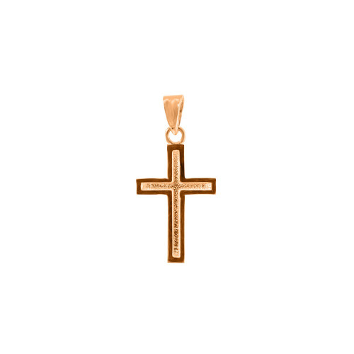 Золотой крестик ZKUK0004 из красного золота 585 пробы
