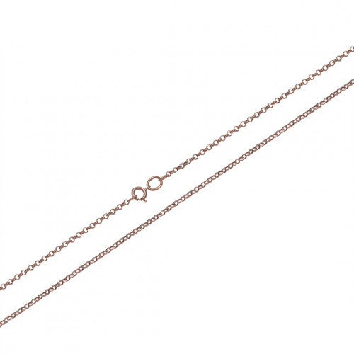 14 K Red Gold chain Doich with rhodium plating