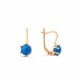 Red Gold Earrings ZAU0019  with turquoise