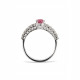 Gold ring 585 with diamonds and ruby