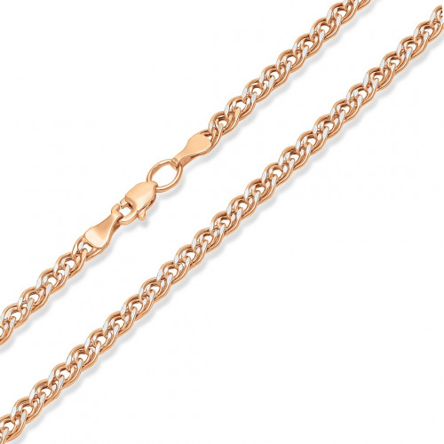 14 K Red Gold chain Nonna_4 with rhodium plating