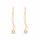 Red Gold  chain earrings ZAU0073