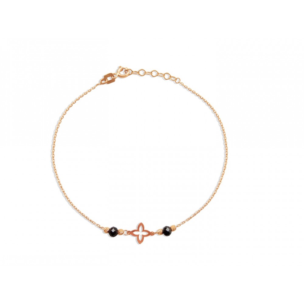 Gold bracelet with onyx 585