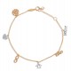 Gold bracelet with cubic zirconia 585