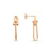 Red Gold  stud earrings ZAU0087