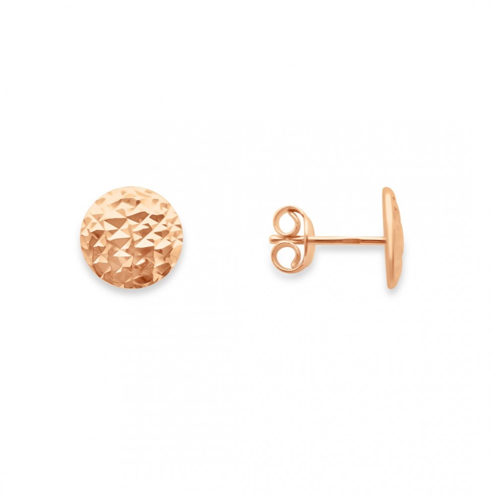 Red Gold  stud earrings ZAU0088