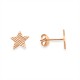 Red Gold  stud earrings ZAU0090