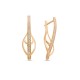 Gold earrings with cubic zirkonia 585 ZAU0109