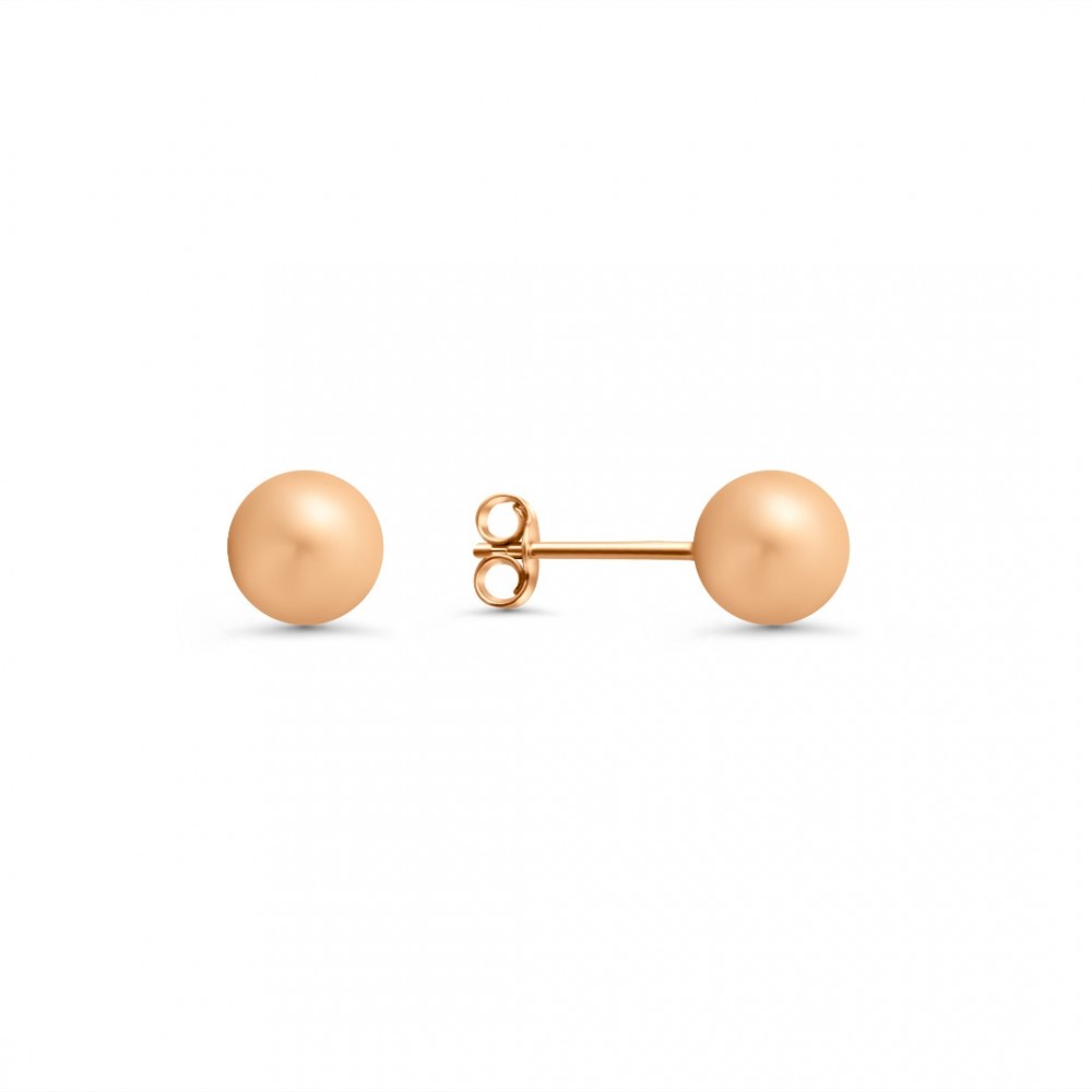 Red Gold  stud earrings ZAU0115
