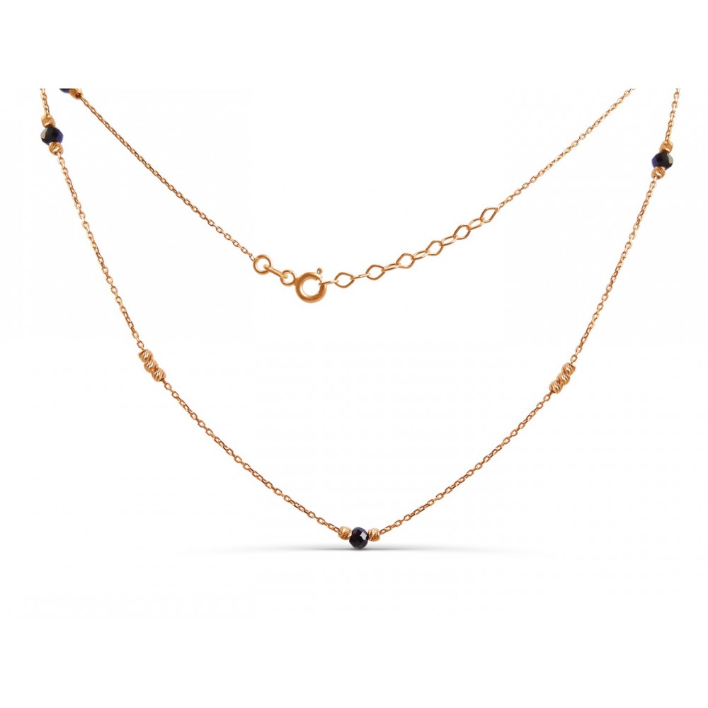 Gold necklace with onyx 585