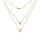 Gold necklace  with cubic zirconia 585