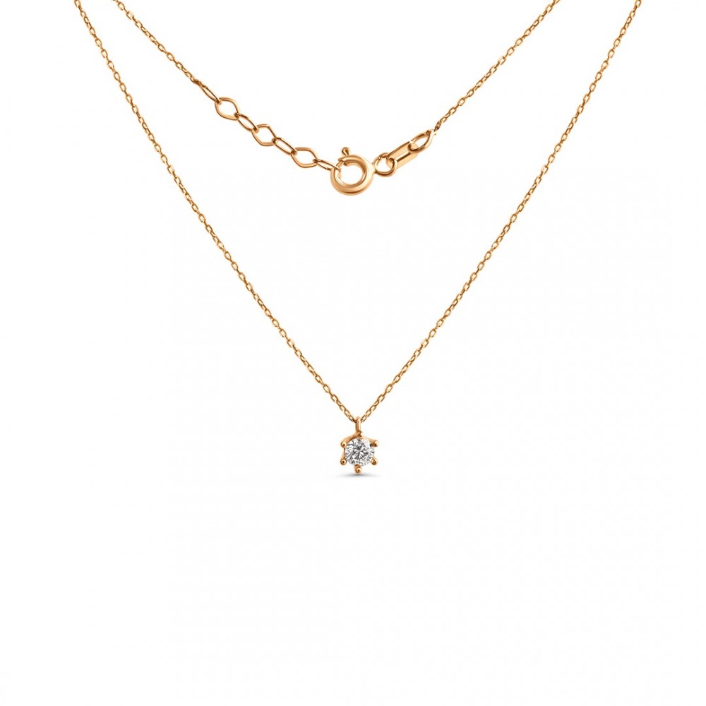 Gold necklace with cubic zirconia 585