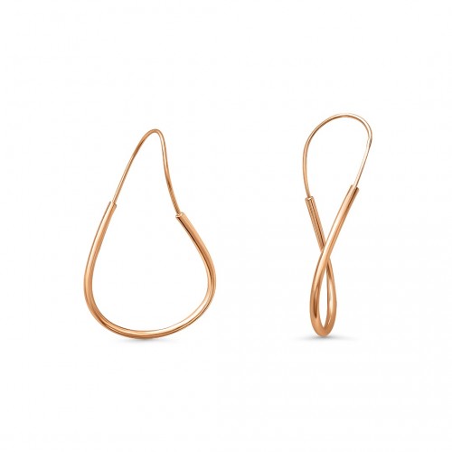 14 K Red Gold hoops earrings ZAU0158