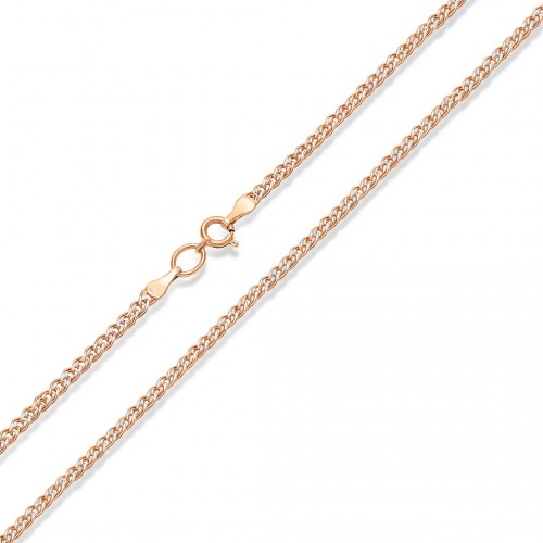 14 K Red Gold chain Nonna_2 with rhodium plating