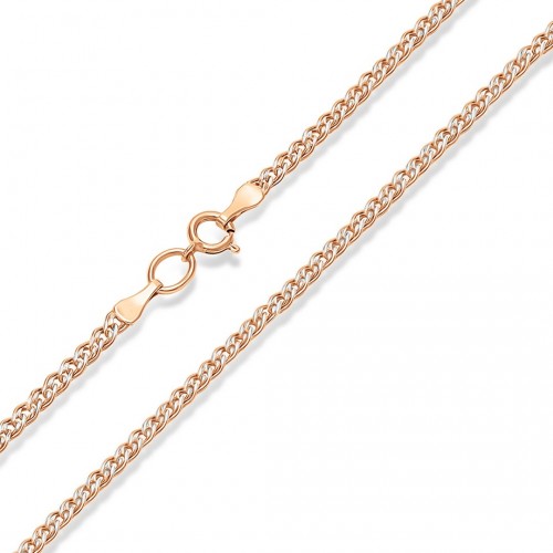 14 K Red Gold chain Nonna_3 with rhodium plating