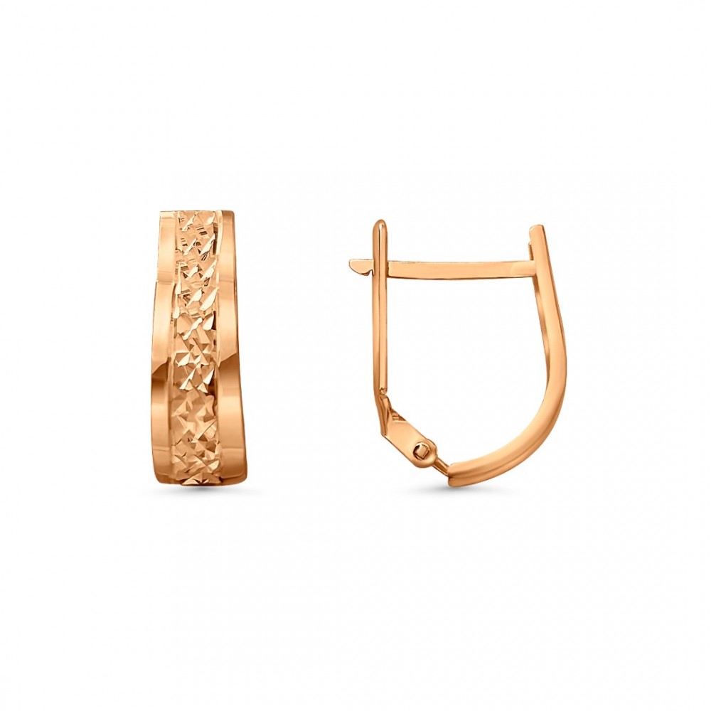 14 K Red Gold earrings ZAU0157
