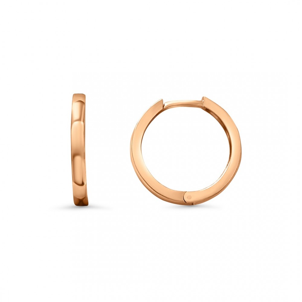 14 K Red Gold hoops earrings ZAU0164