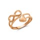 Золотое кольцо "БЕСКОНЕЧНАЯ ЛЮБОВЬ" из красного золота 585 пробы