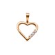14K Red gold pendant HEART ZKU0035 with pheanite