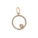 14K Red gold pendant ZKU0038 with cubic zirconia