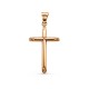 Золотой крестик ZKUK0016 из красного золота 585 пробы