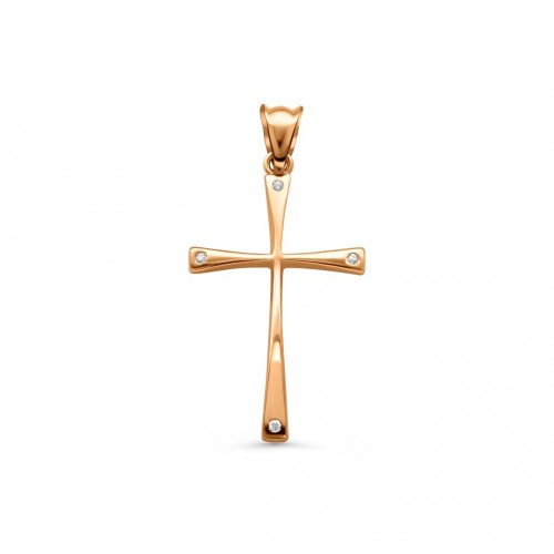 14 K Red Gold cross ZKUK0017 with pheanit