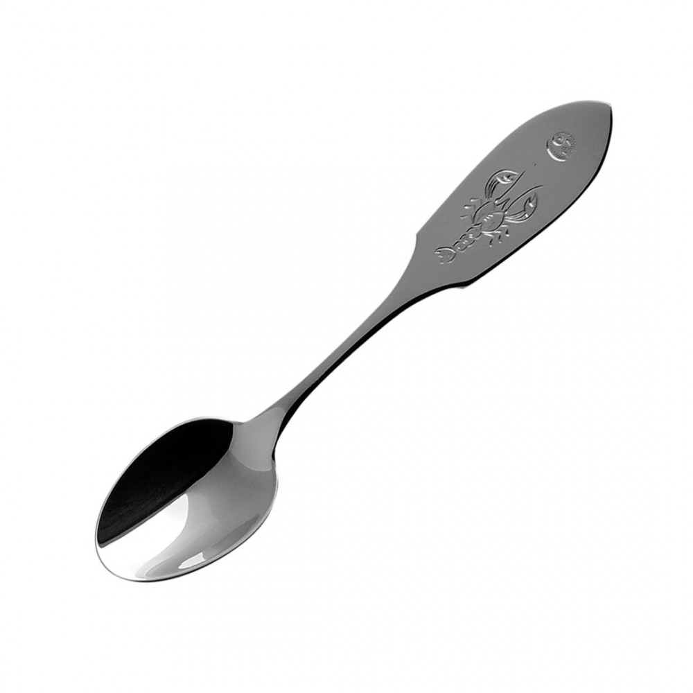 Silver coffee spoon with zodiac sign Cancer